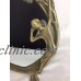 Vtg Art Nouveau Style Brass Mirror Round Floral Nude Beautiful 9.5" H    132202156492